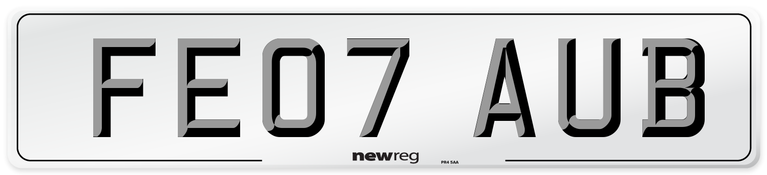FE07 AUB Number Plate from New Reg
